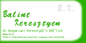 balint keresztyen business card